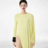 Langärmeliges Abendkleid aus Crêpe-Jersey