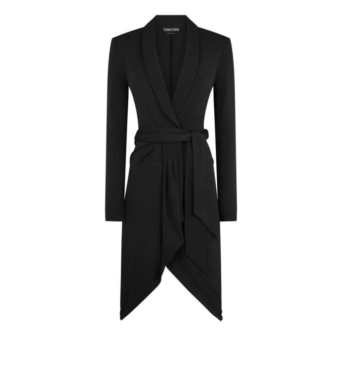 Langärmliges Wickelkleid