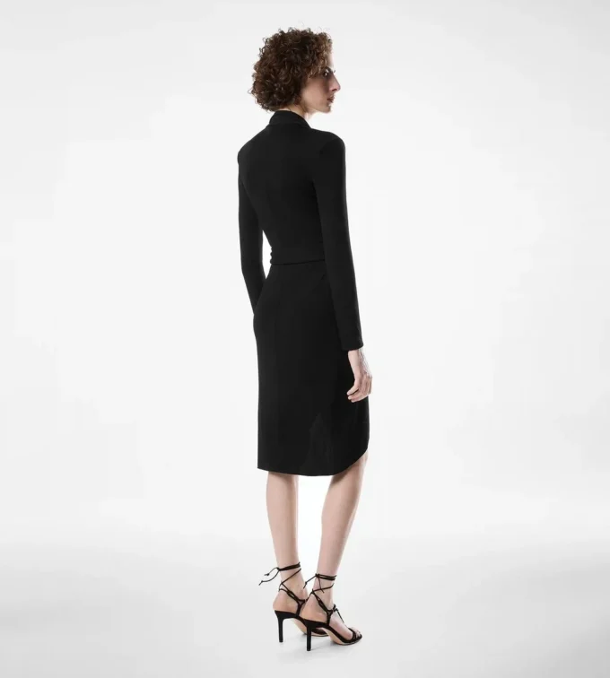 Langärmliges Wickelkleid