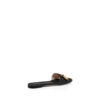 Leder-Pantolette mit Vorhängeschloss