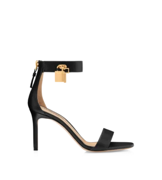 Leder-Sandalen mit Vorhängeschloss