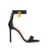 Leder-Sandalen mit Vorhängeschloss