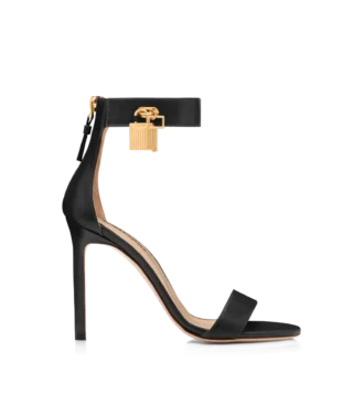 Leder-Sandalen mit Vorhängeschloss