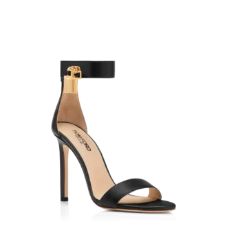 Leder-Sandalen mit Vorhängeschloss