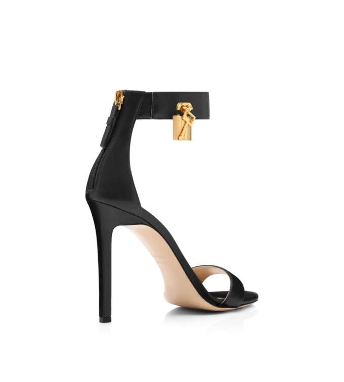 Leder-Sandalen mit Vorhängeschloss