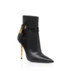Lederstiefelette mit Vorhängeschloss