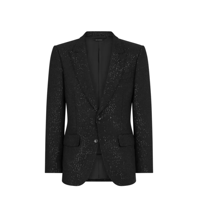 Leichte Bouclé-Jacke mit Pailletten