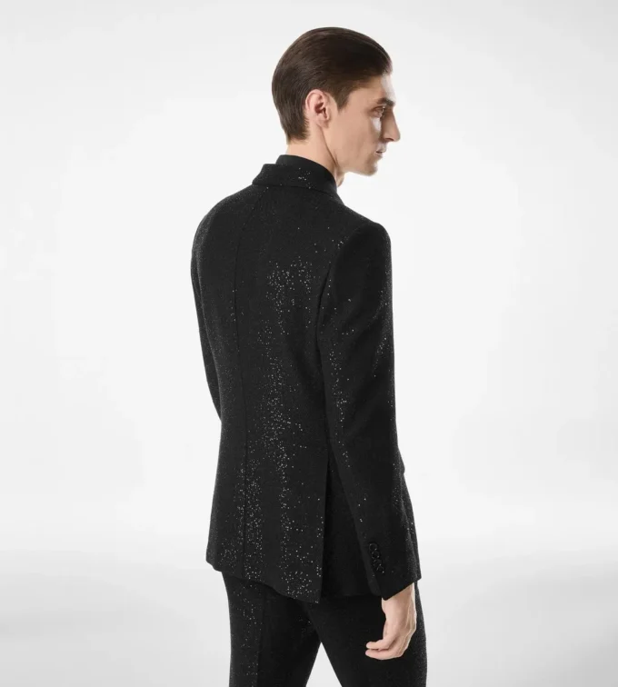 Leichte Bouclé-Jacke mit Pailletten