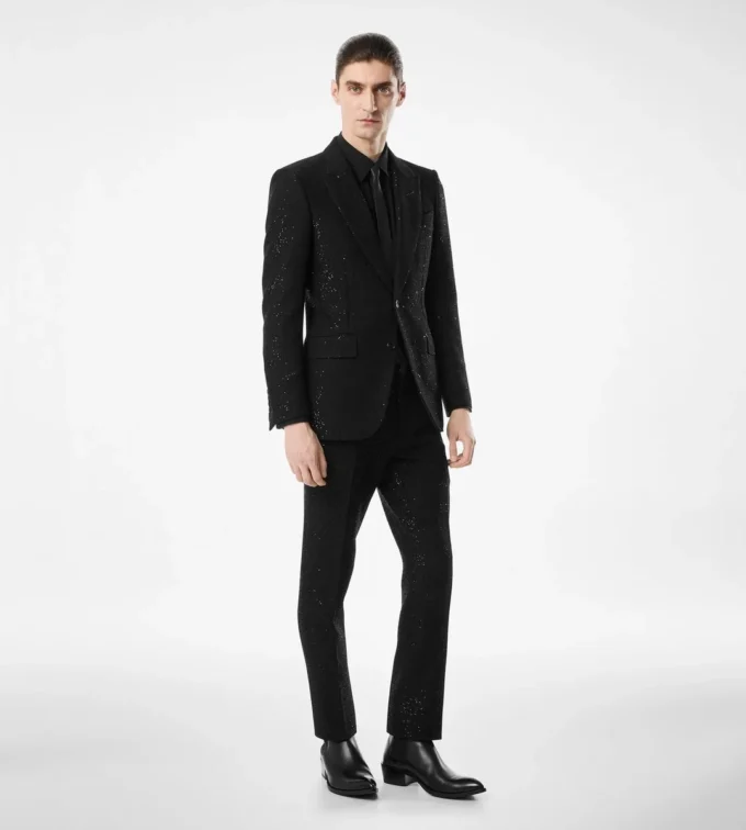 Leichte Bouclé-Jacke mit Pailletten