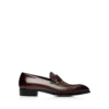 Loafer aus poliertem Leder und Alligatorleder mit gedrehtem Band