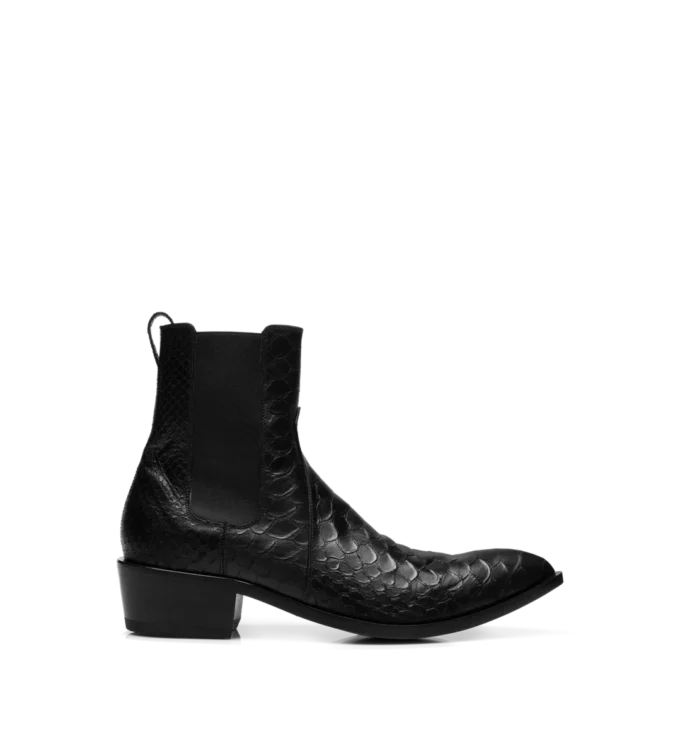 Matte Printed Python Chelsea Boot