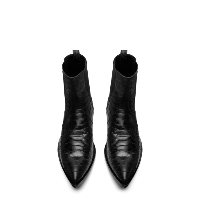 Matte Printed Python Chelsea Boot