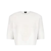 Merino-Kaschmir-T-Shirt mit Rundhalsausschnitt und Python-Detail aus Seidenchenille