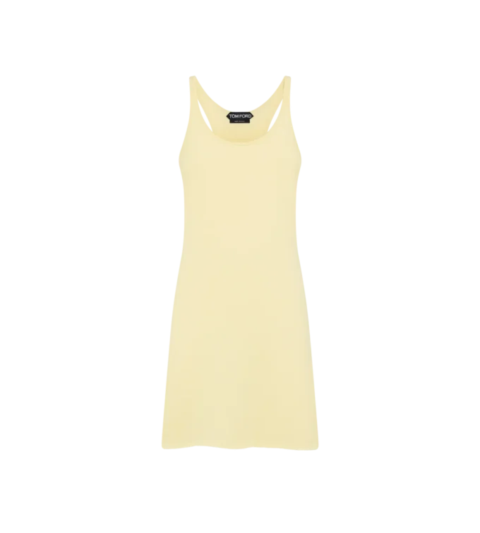 Merino-Piqué-Kleid ohne Ärmel