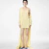 Merino-Piqué-Kleid ohne Ärmel