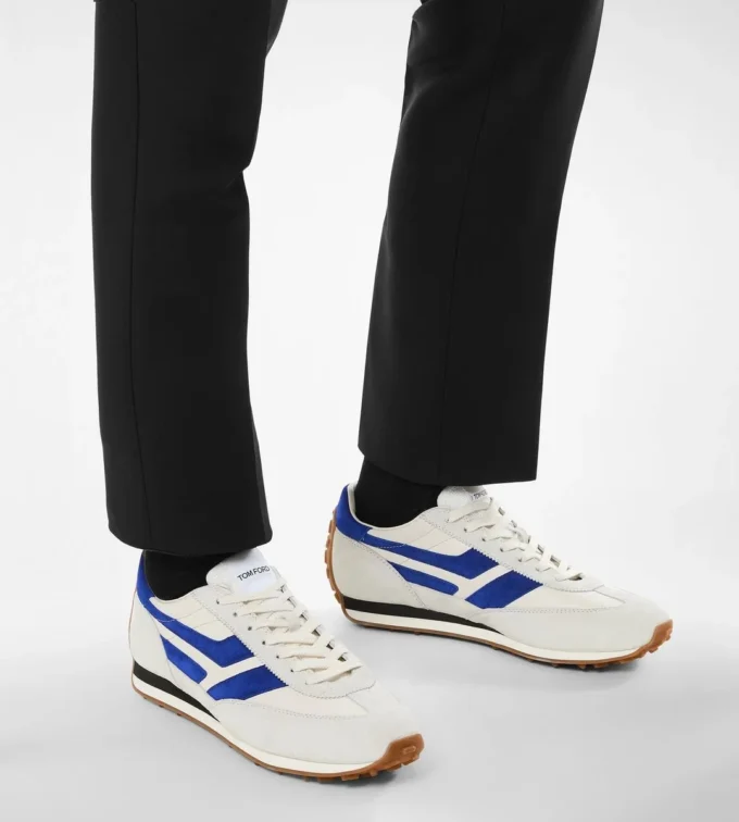 Mick Sneaker aus glattem Leder und Wildleder