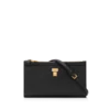Mini-Tasche aus naturbelassenem Leder mit Vorhängeschloss und Riemen