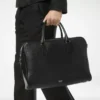 Minimalistische Aktentasche aus genarbtem Leder