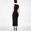 Mittellanges Tanktop-Kleid mit Mikro-Paillettenverzierung