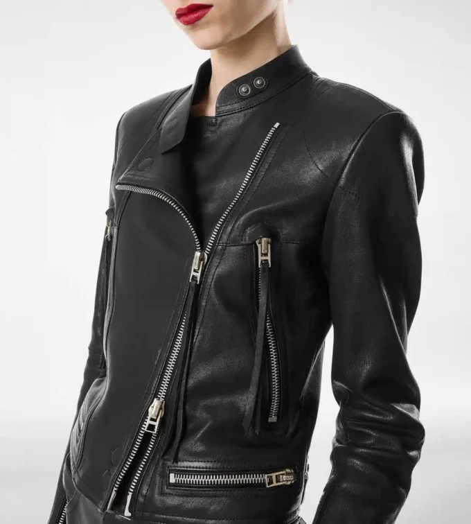 Nappa-Racerjacke mit Dampfbehandlung