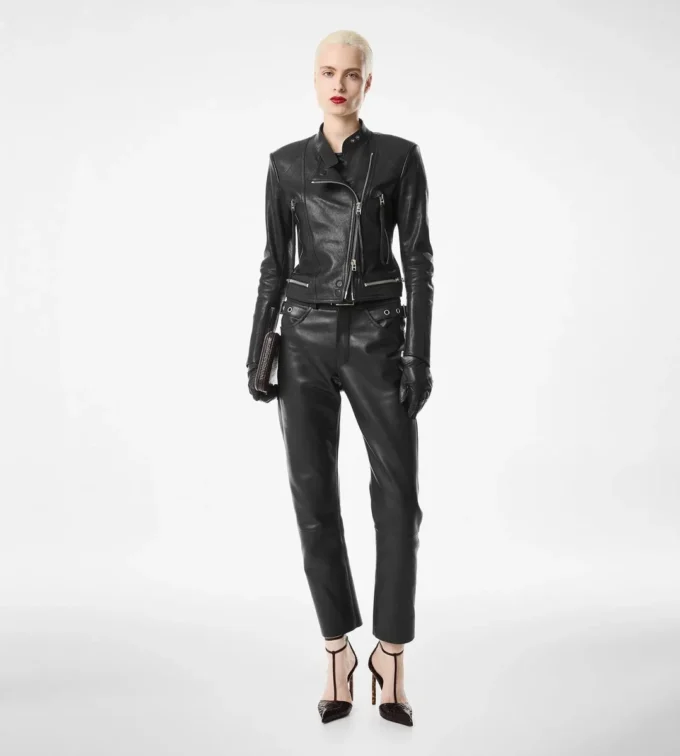 Nappa-Racerjacke mit Dampfbehandlung