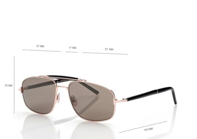 Navigator-Sonnenbrille aus Titan und Horn