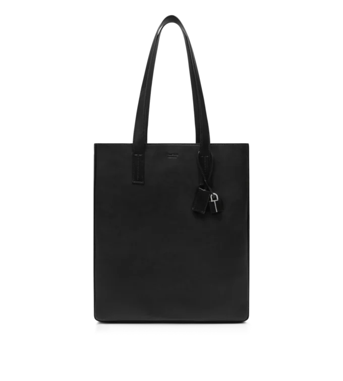 North South Tote aus Naturleder