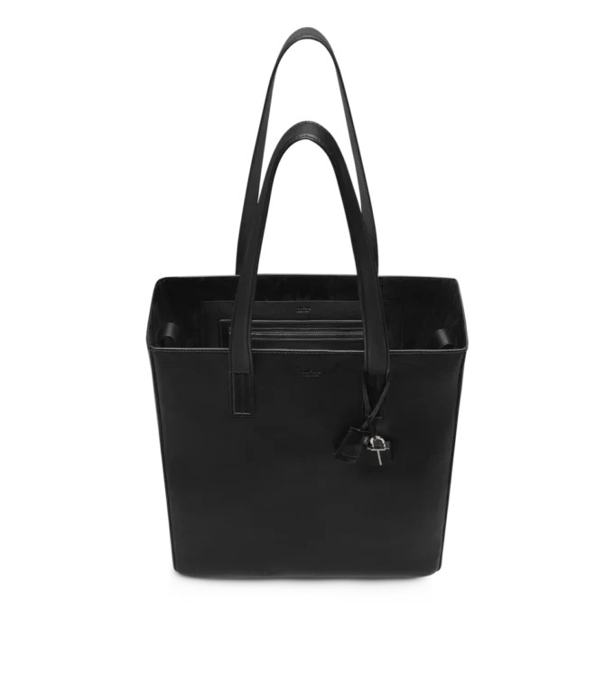 North South Tote aus Naturleder