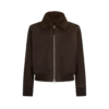 Nubuck-Lammfell-Fliegerjacke