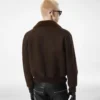 Nubuck-Lammfell-Fliegerjacke