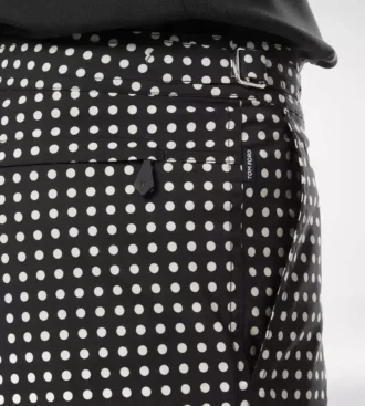 Nylon-Badeshorts mit mittelgroßem Punktmuster