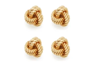 Ohrstecker aus 18 Karat Gelbgold mit Knoten