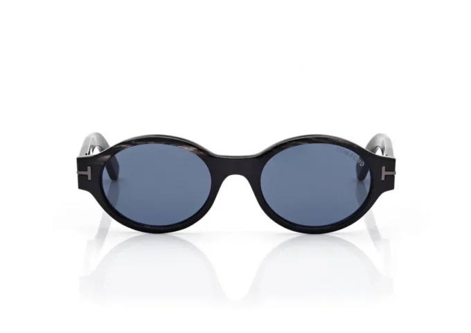 Ovale Horn-Sonnenbrille