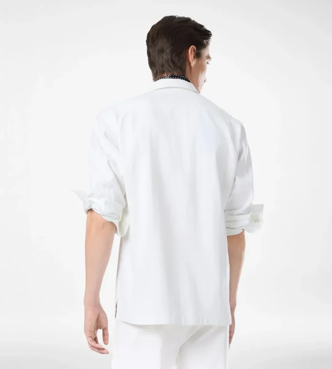 Overshirt mit Fischgrätenstreifen