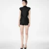 Playsuit aus doppelter Seide Duchesse mit Cut-Out