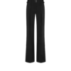 Plissierte Seidenhose mit weitem Bein