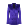 Polka Dot Jacquard Double Breasted Peak Lapel Jacket