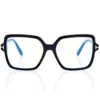 Quadratische blaue Blockbrille