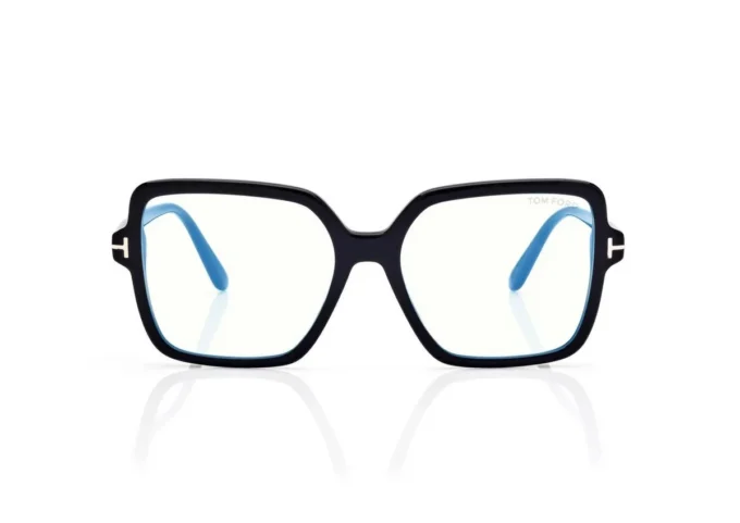 Quadratische blaue Blockbrille