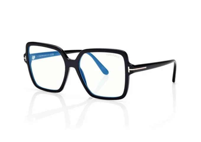 Quadratische blaue Blockbrille
