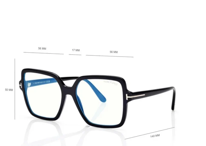 Quadratische blaue Blockbrille