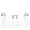 Rechteckige Brille aus Horn und Titan