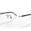 Rechteckige Brille aus Horn und Titan