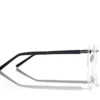 Rechteckige Brille aus Horn und Titan