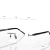 Rechteckige Brille aus Horn und Titan