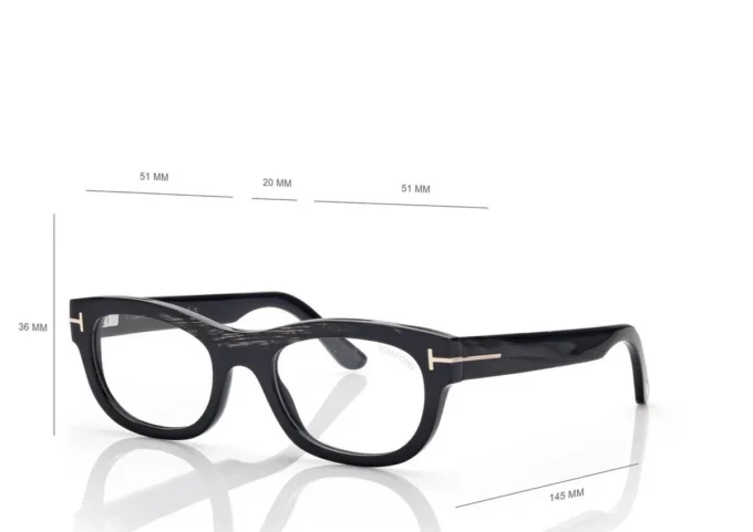 Rechteckige Hornbrille