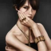 Ring aus Messing und Kristall-Cabochons