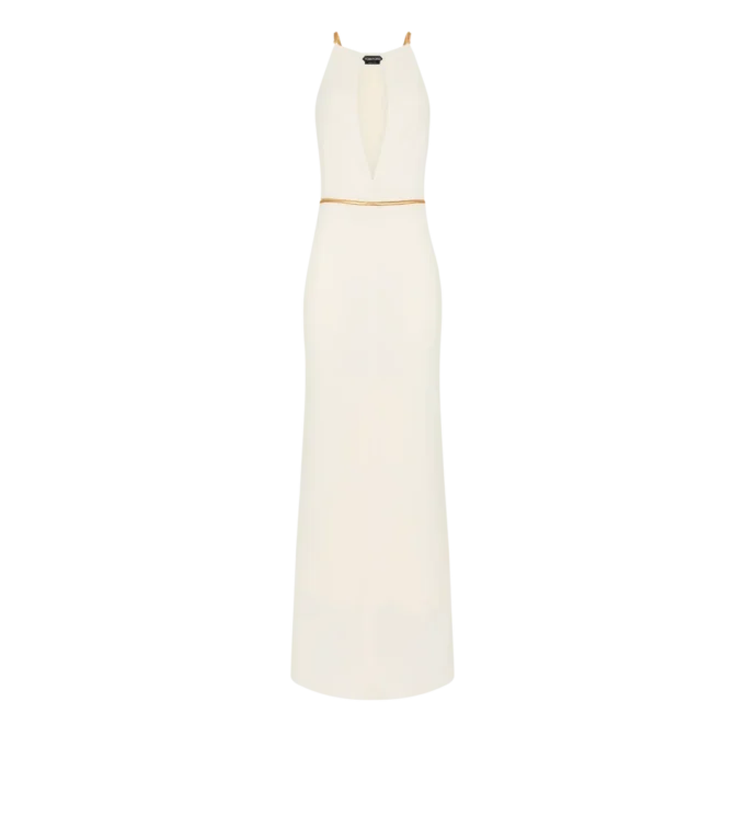 Ärmelloses Abendkleid mit Ausschnitten