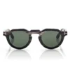 Runde Horn-Sonnenbrille