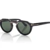Runde Horn-Sonnenbrille